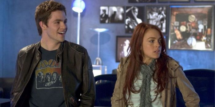 Lindsay Lohan and Chris Pine